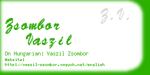 zsombor vaszil business card